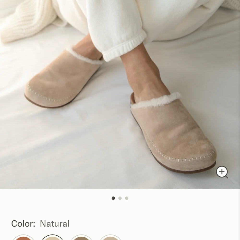 Jenni Kayne Suede Shearling Mule Clogs Made in Italy - Picture 3 of 8